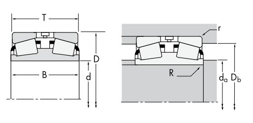 TIMKEN498D/493TDI双列双内圈平面图