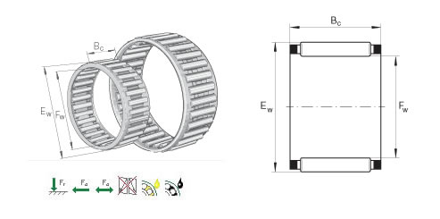 INAAXK4060滚针和保持架组件平面图